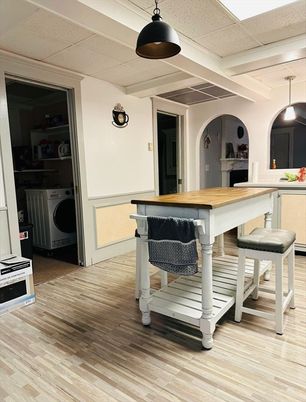 Interior, Pendant Lights, Washer, Wood Texture Flooring