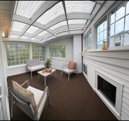 Fireplace, Interior, Living room, Sun Room