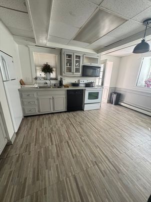 Interior, Kitchen, Wood Texture Flooring