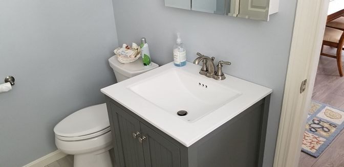 Bathroom, Interior, Wood Texture Flooring