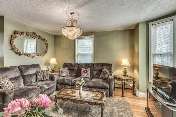 Chandelier, Interior, Living room, Wood Texture Flooring