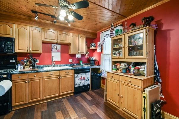 Interior, Kitchen, Wooden Ceilings, Wood Texture Flooring