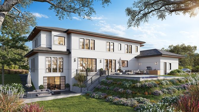 Backyard, Exterior, Facade, Modern