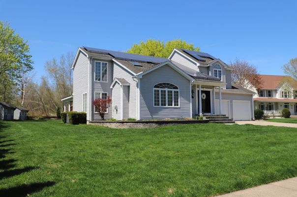 Attached, Backyard, Exterior, Facade, Solar Panels, Farmhouse
