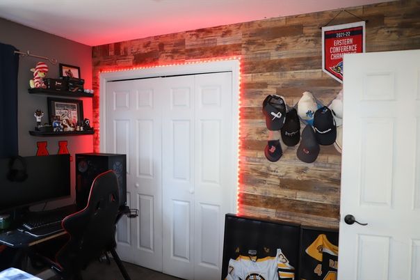 Home Office, Interior, Wooden Walls