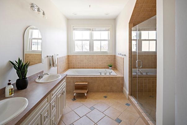 Bathroom, Dual Sink Vanities, Glass Shower, Interior