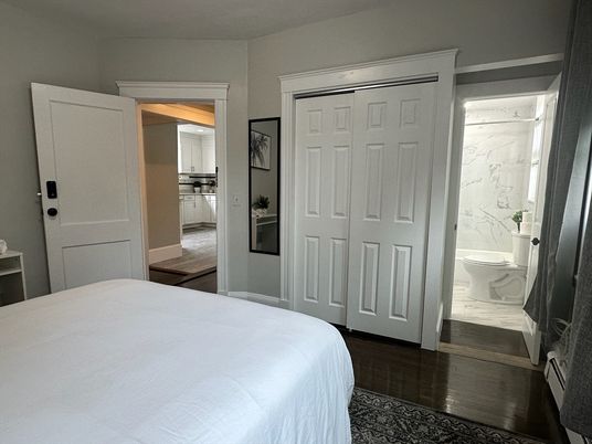 Bathroom, Bedroom, Interior, Marble, Marble Walls, Wood Texture Flooring
