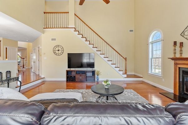 Fireplace, Interior, Living room, Wood Texture Flooring