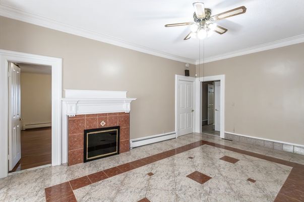 Empty room, Fireplace, Interior