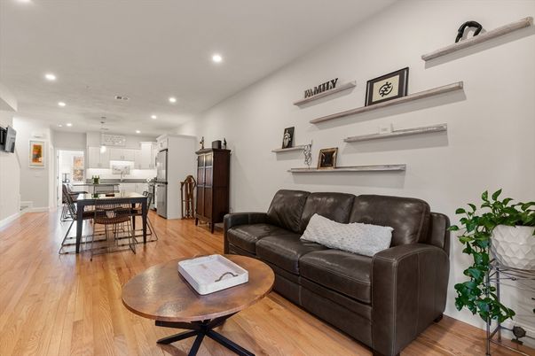 Dining room, Interior, Kitchen, Living room, Pendant Lights, Recessed Lighting, Wood Texture Flooring