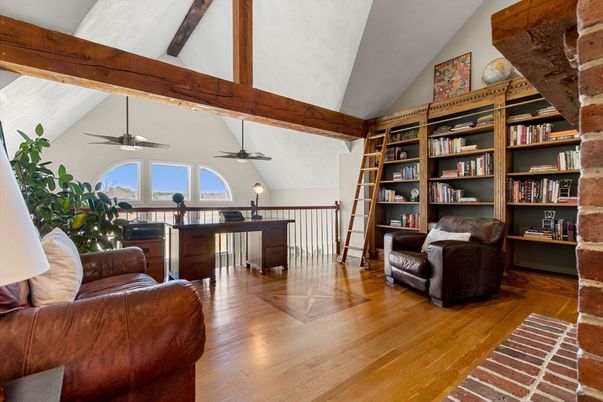 Home Office, Interior, Wooden Beams, Wood Texture Flooring