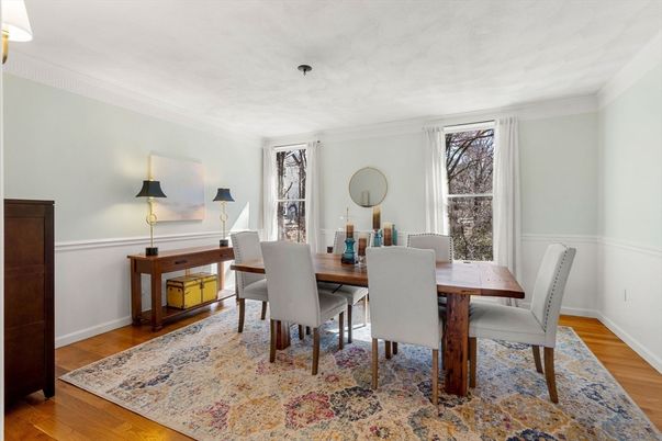 Dining room, Interior, Wood Texture Flooring