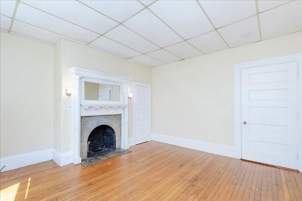 Empty room, Fireplace, Interior, Wood Texture Flooring