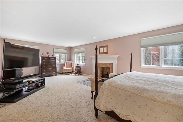 Bedroom, Fireplace, Interior, Recessed Lighting