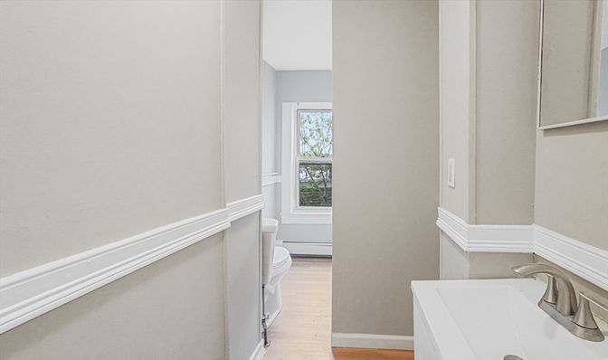 Bathroom, Interior, Wood Texture Flooring