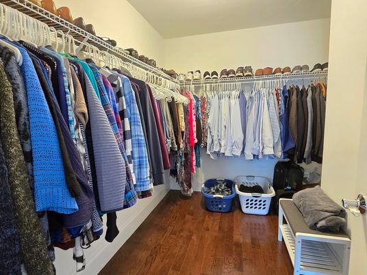 Interior, Walk-in Closets, Wood Texture Flooring