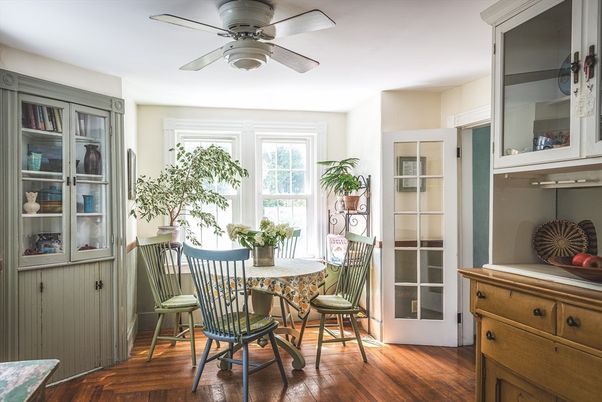 Dining room, Interior, Wood Texture Flooring
