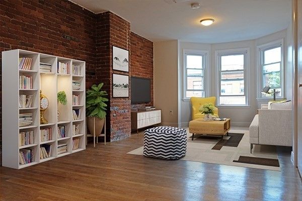 Interior, Stone Walls, Wood Texture Flooring