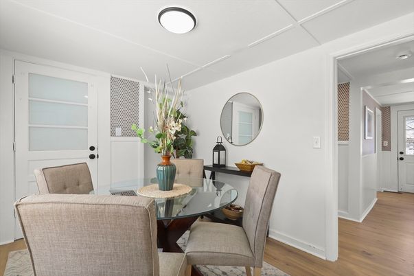 Dining room, Interior, Wood Texture Flooring