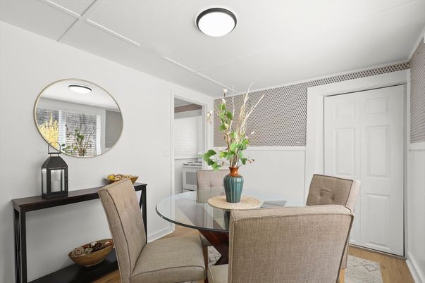 Dining room, Interior, Wood Texture Flooring