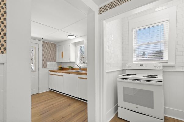 Interior, Kitchen, Wood Texture Flooring