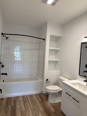 Bathroom, Interior, Wood Texture Flooring