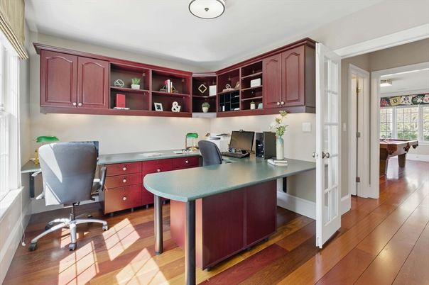 Home Office, Interior, Wood Texture Flooring