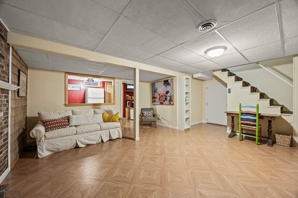 Interior, Stone Walls, Wood Texture Flooring