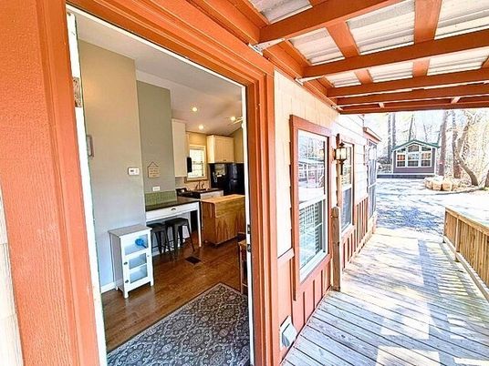 Interior, Kitchen, Recessed Lighting, Wooden Beams, Wood Texture Flooring