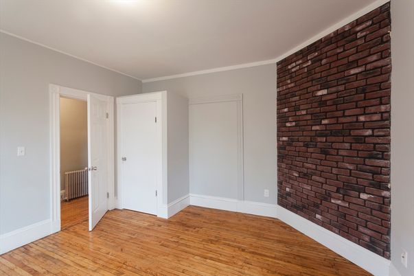 Empty room, Interior, Stone Walls, Wood Texture Flooring
