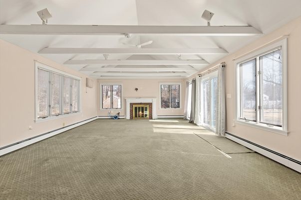 Empty room, Fireplace, Interior