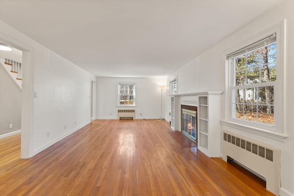 Empty room, Fireplace, Interior, Wood Texture Flooring