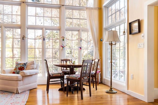 Dining room, Interior, Wood Texture Flooring