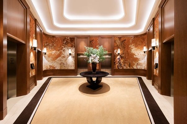 Elevator, Interior, Wooden Walls