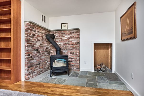 Fireplace, Interior, Stone Walls, Wood Texture Flooring