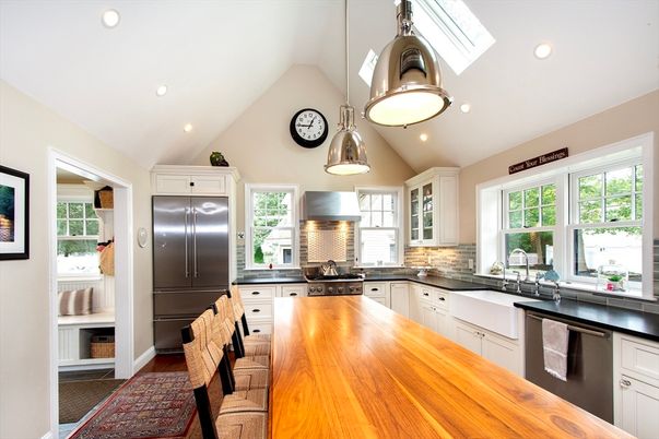 Interior, Kitchen, Pendant Lights, Recessed Lighting, Stainless Steel Appliances