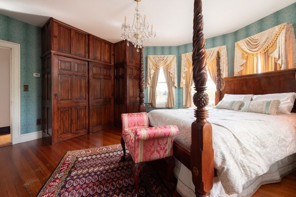 Bedroom, Chandelier, Interior, Wood Texture Flooring