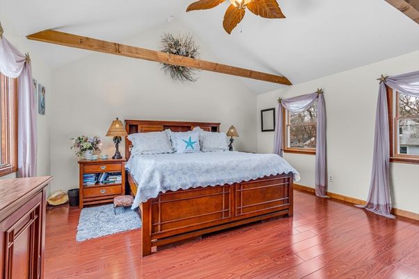 Bedroom, Interior, Wooden Beams, Wood Texture Flooring
