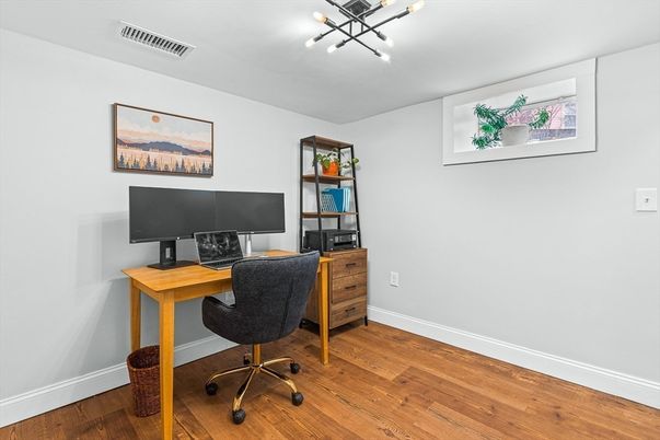 Home Office, Interior, Wood Texture Flooring