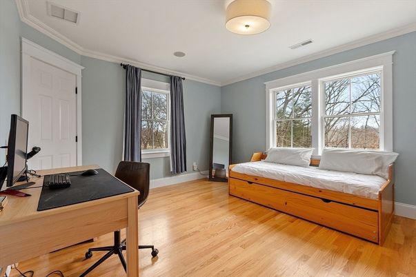 Bedroom, Home Office, Interior, Wood Texture Flooring
