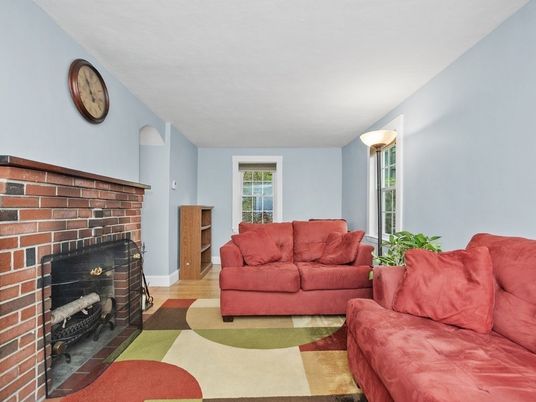 Fireplace, Interior, Living room, Stone Walls, Wood Texture Flooring