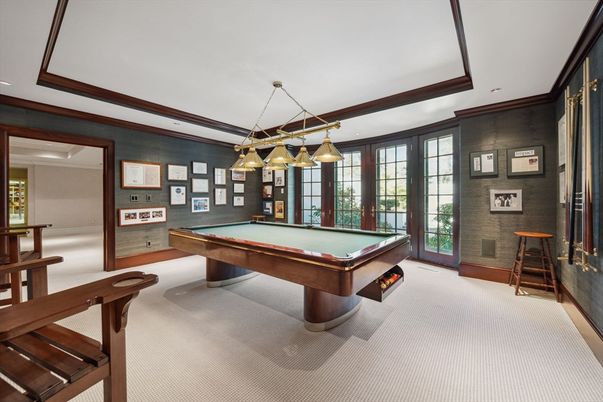 Billiard Table, Game Room, Interior, Pendant Lights