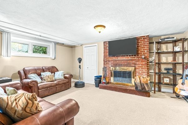 Fireplace, Interior, Living room, Stone Walls