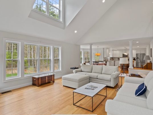 Dining room, Interior, Kitchen, Living room, Pendant Lights, Recessed Lighting, Wood Texture Flooring