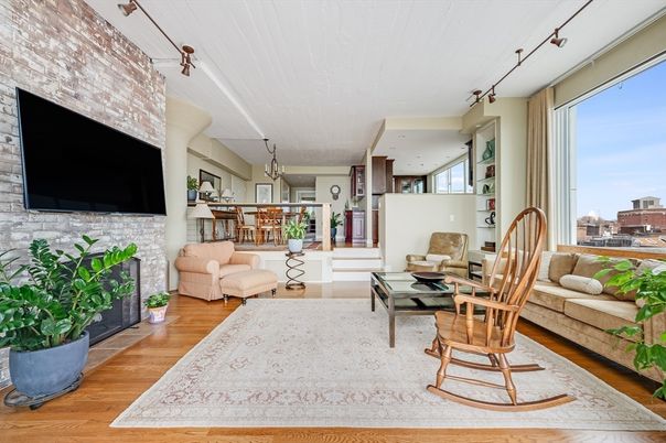 Fireplace, Interior, Living room, Stone Walls, Wood Texture Flooring