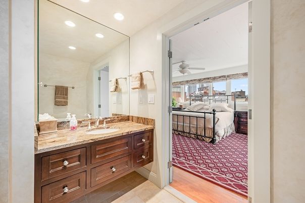Bathroom, Bedroom, Interior, Recessed Lighting, Wood Texture Flooring