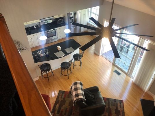 Interior, Kitchen, Pendant Lights, Wood Texture Flooring