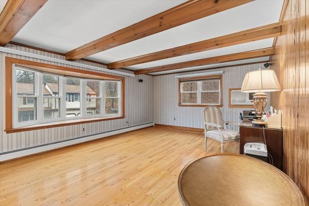 Home Office, Interior, Wooden Beams, Wood Texture Flooring