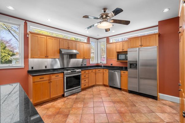 Interior, Kitchen, Recessed Lighting, Stainless Steel Appliances