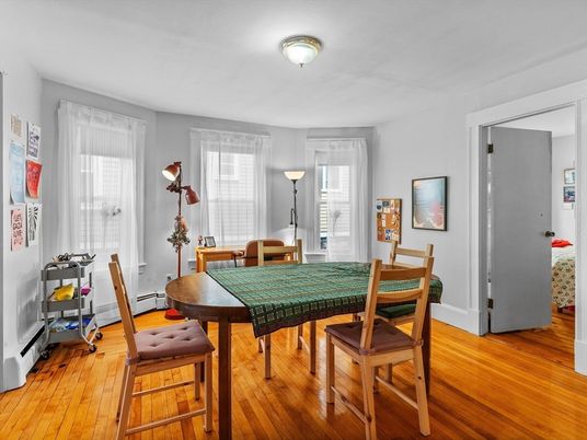 Dining room, Interior, Wood Texture Flooring